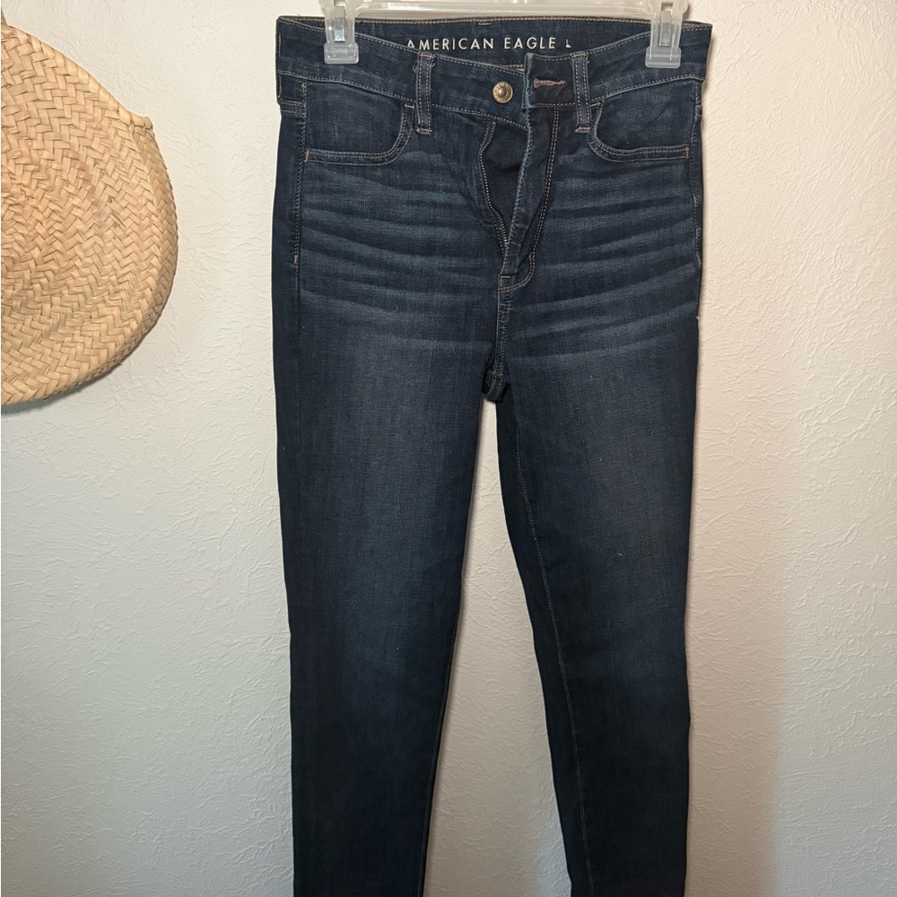 American Eagle Outfitters Blue Skinny Jeans with Stretch